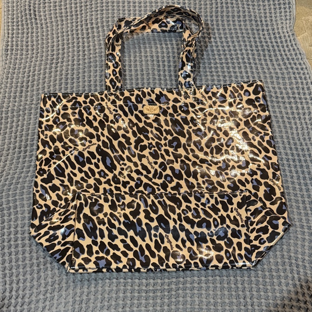 Consuela Wild Leopard Tote in Black and Tan